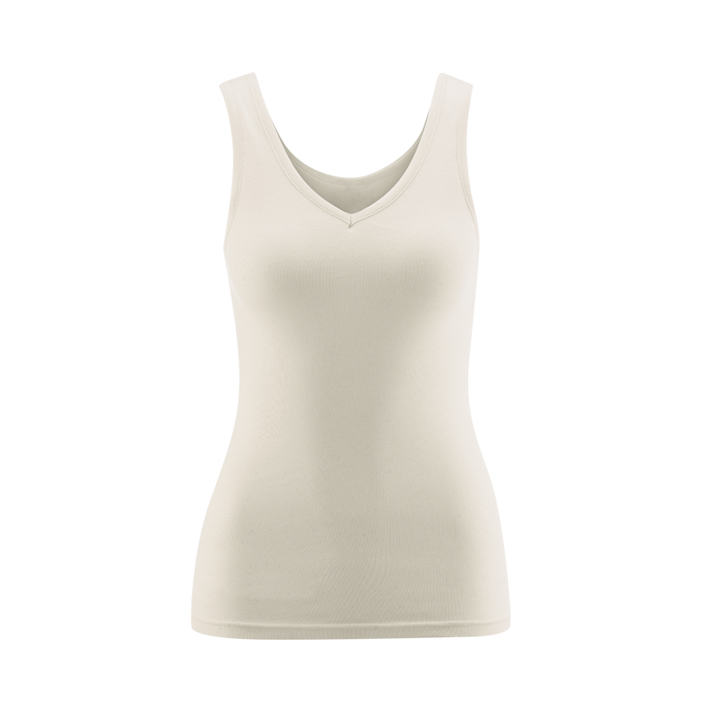 Organic Cotton V-neck Vest: Womens