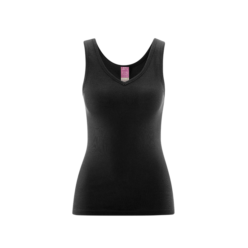 Organic Cotton V-neck Vest: Womens
