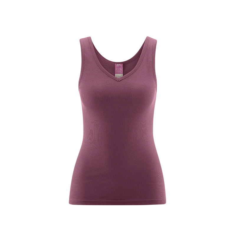 Organic Cotton V-neck Vest: Womens