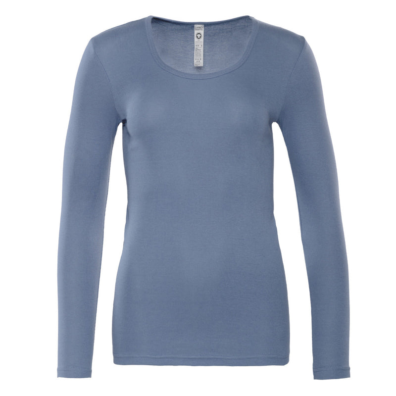 Organic Cotton Thermal Long Sleeve T-shirt: Womens