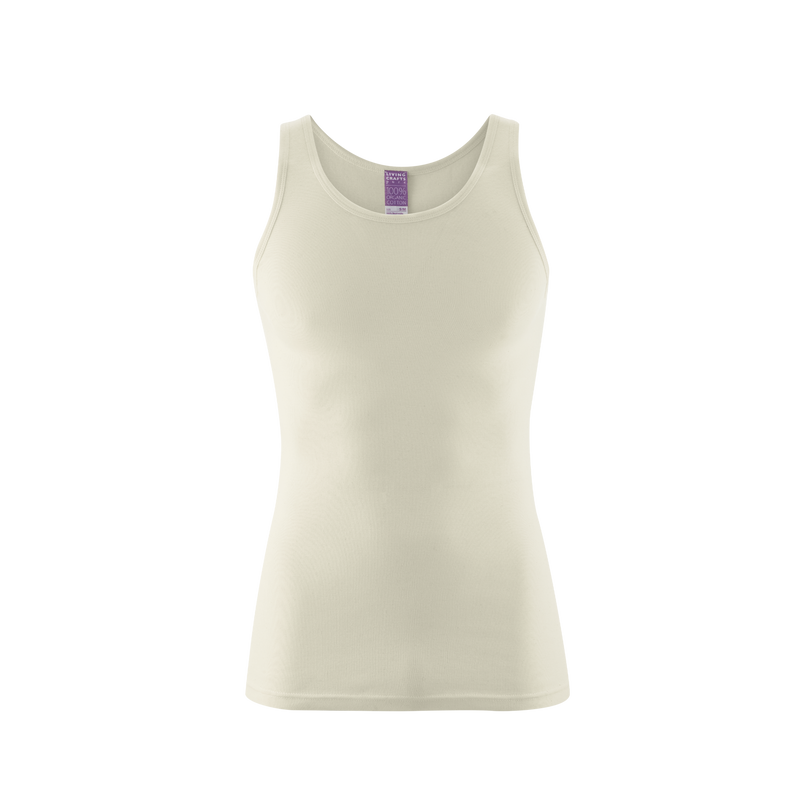 Organic Cotton Ribbed Vest: Mens