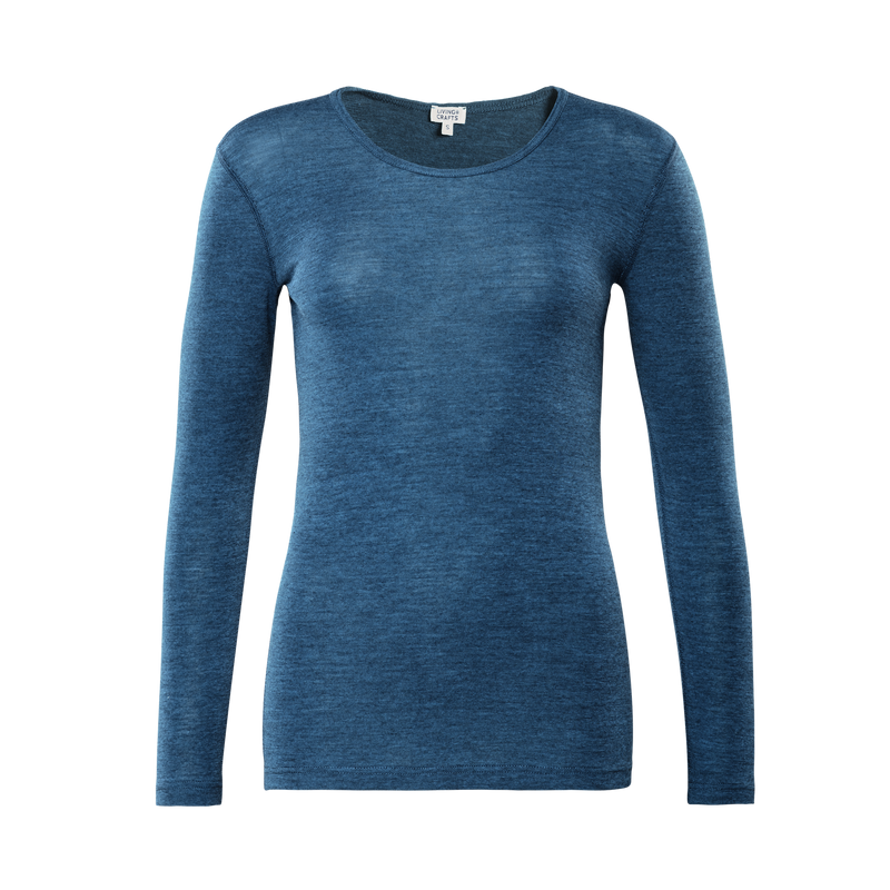 Wool & Organic Cotton Long Sleeve T-shirt: Womens