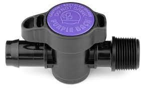 Antelco Purple Back® Valve 13 mm Barb x 3/4" - Home & Garden > Lawn & Garden > Watering & Irrigation Garden watering