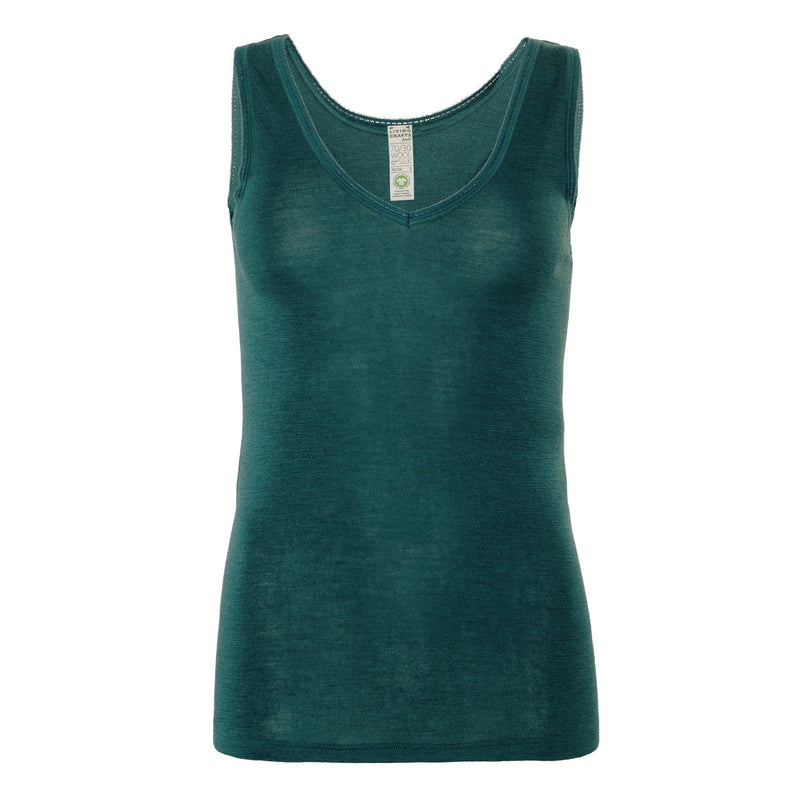 Organic Wool & Silk Vest: Womens