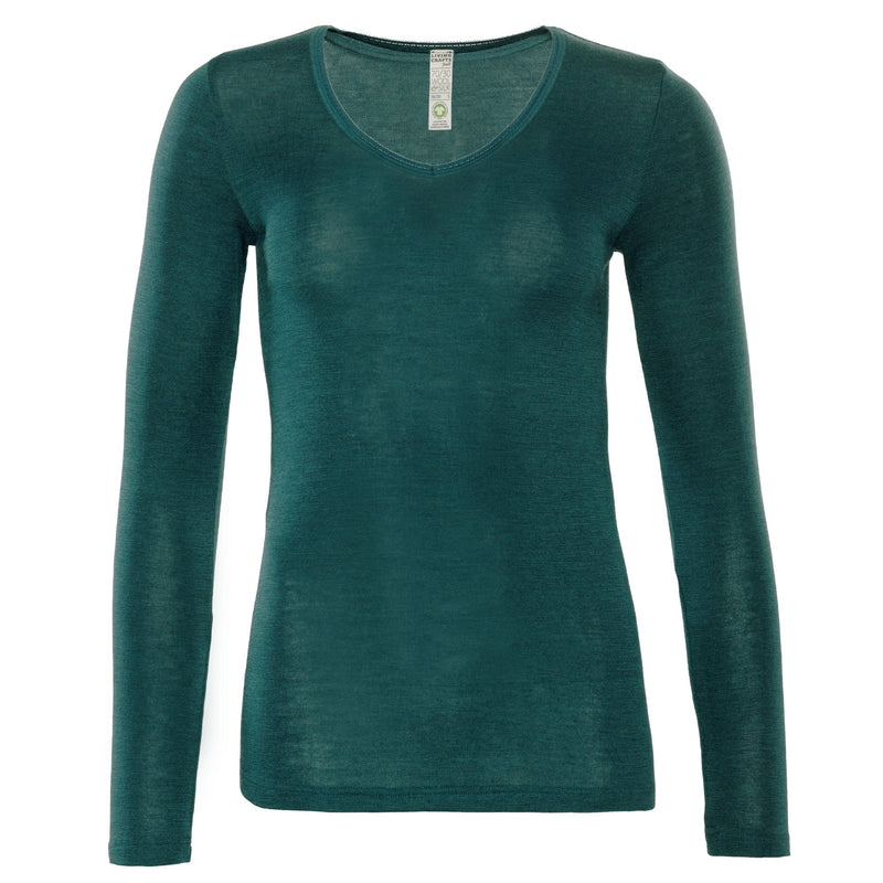 Organic Wool & Silk Long Sleeve Undershirt