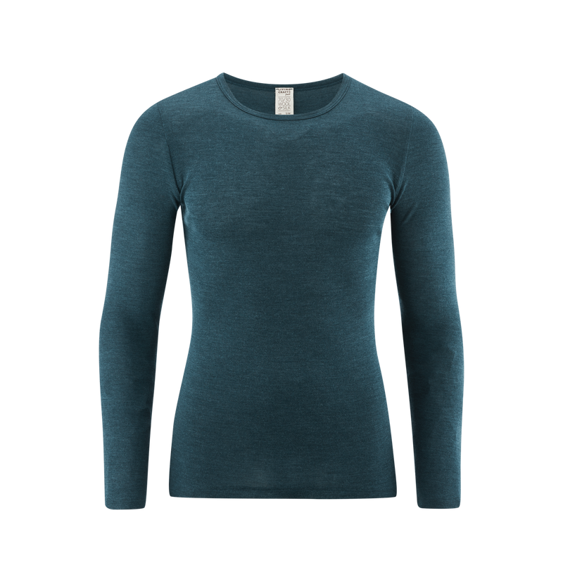 Organic Wool & Silk Long Sleeve T-shirt: Mens