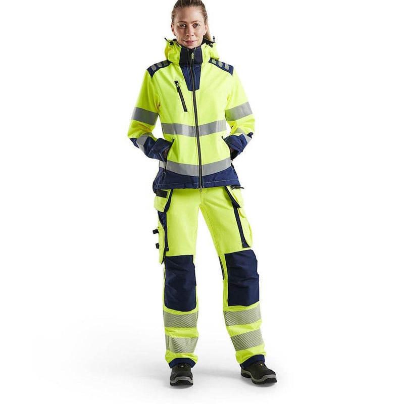 Blaklader 4791 Women's Hi-Vis Waterproof Stretch Softshell Jacket - WOMENS HI-VIS CLOTHING