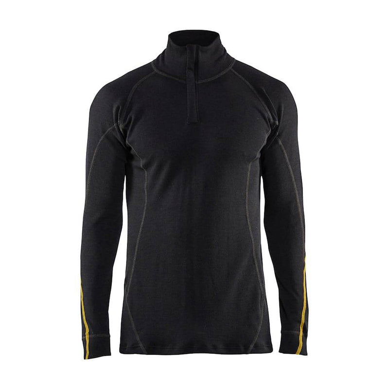 Blaklader 4796 Flame Resistant Underwear Top Half Zip, 68% Merino Wool - FLAME RETARDANT SHIRTS