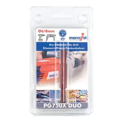 PG750X 6/8mm Duo Dry Diamond Tile Drill - Tools & Workwear