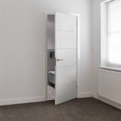 4 Line Horizontal Primed Internal Door - All Sizes - Hardware > Building Materials > Doors Doors
