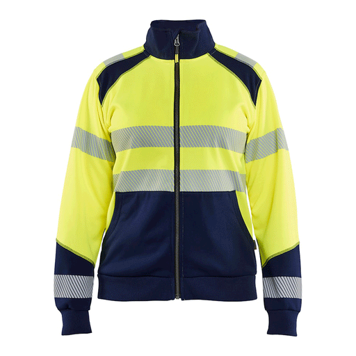 Blaklader 3508 Women's Hi-Vis Full Zip Sweatshirt - WOMENS HI-VIS CLOTHING