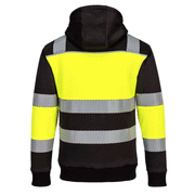 Portwest PW377 Hi-Vis Class 1 Fleece Lined Zip Hoodie - HI-VIS SWEATSHIRTS & HOODIES