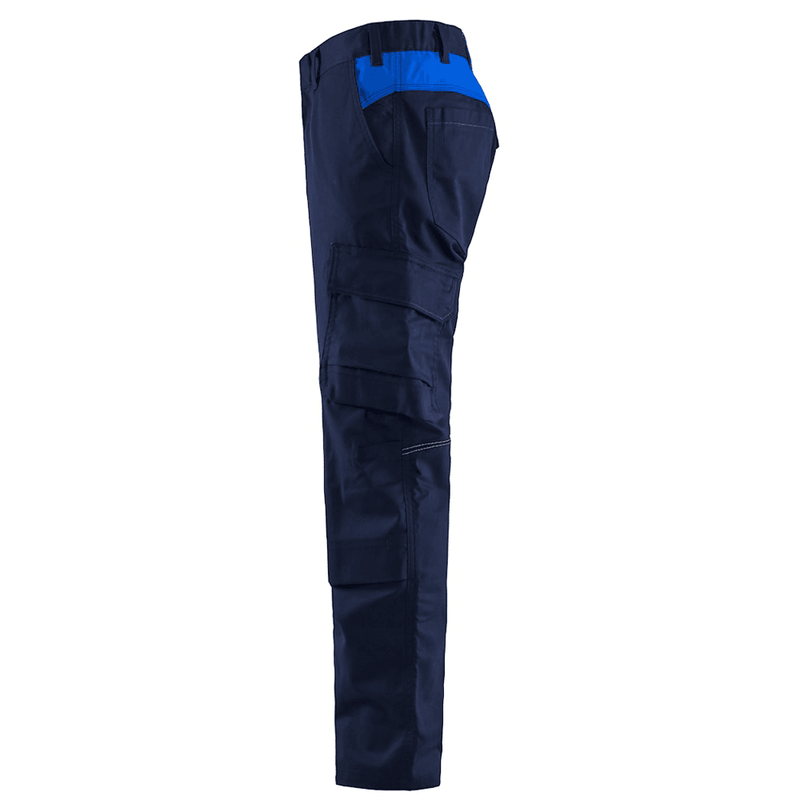 Blaklader 1448 Industry Stretch Kneepad Trousers Navy Blue/Cornflower Blue - KNEE PAD TROUSERS