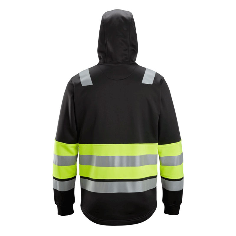 Snickers 8038 Hi-Vis Class 1 Full Zip Hoodie - HI-VIS SWEATSHIRTS & HOODIES
