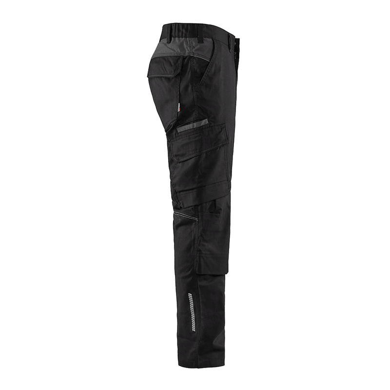 Blaklader 1448 Industry Stretch Kneepad Trousers Black/Dark Grey - KNEE PAD TROUSERS