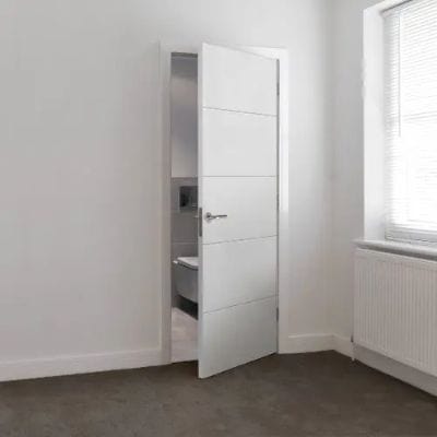 4 Line Horizontal Primed Internal Fire Door FD30 - All Sizes - Doors