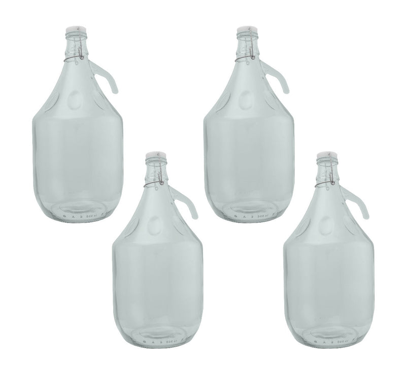 Glass Demijohn 5L 4 Pack Swing Top Cap, Airlock & Bung - Arts & Entertainment > Hobbies & Creative Arts > Homebrewing & Winemaking Supplies Costwise Home Brewing