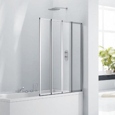 Aquaglass 3mm Bath Screen with 4 Folding Panels - 1400 x 850mm - Bathrooms