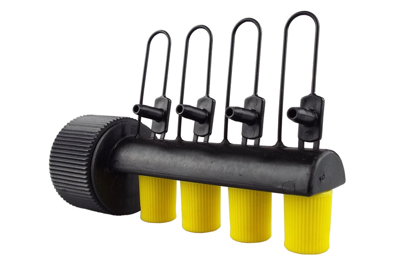 4-Way Manifold for Micro Irrigation Tube - Home & Garden > Lawn & Garden > Watering & Irrigation > Garden Hose Fittings & Valves > Garden Hose Fittings Garden watering