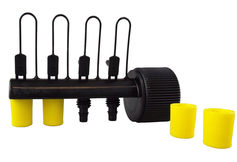 4-Way Manifold for Micro Irrigation Tube - Home & Garden > Lawn & Garden > Watering & Irrigation > Garden Hose Fittings & Valves > Garden Hose Fittings Garden watering