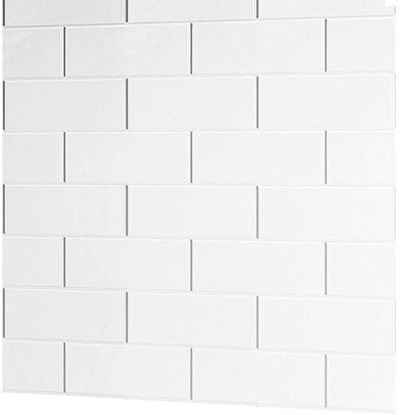 3MM 2440 X 1220 MERINO BRICK TILE ARCTIC WHITE 22091 GLOSS CTD HORIZONTAL USE ONLY 💥£64.99 Each💥 Kitchen & Bathroom Splashback