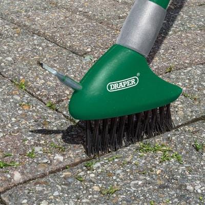 Draper Paving Brush Set with Twin Heads and Telescopic Handle