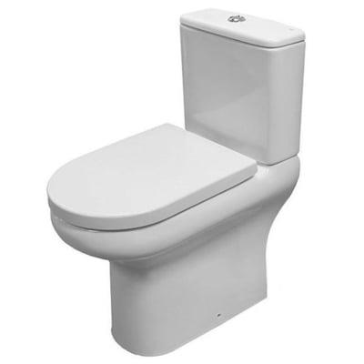 Deluxe 45cm High Rimless Close Coupled Full Access Open Back WC Pan - Bathrooms