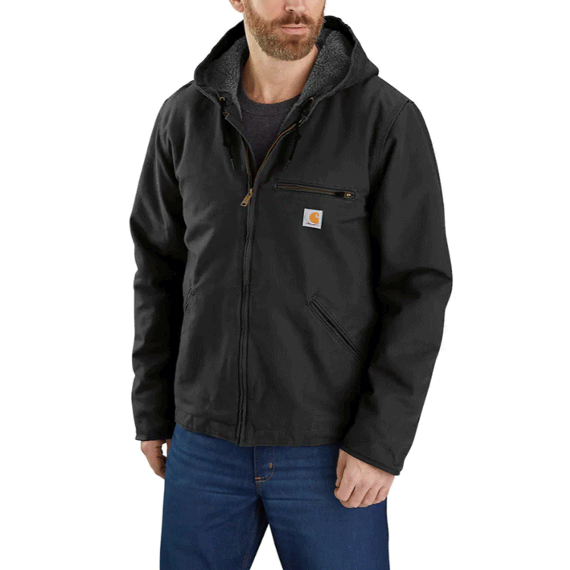 Carhartt 104392 Relaxed Fit Washed Duck Sherpa Lined Jacket - JACKETS & COATS
