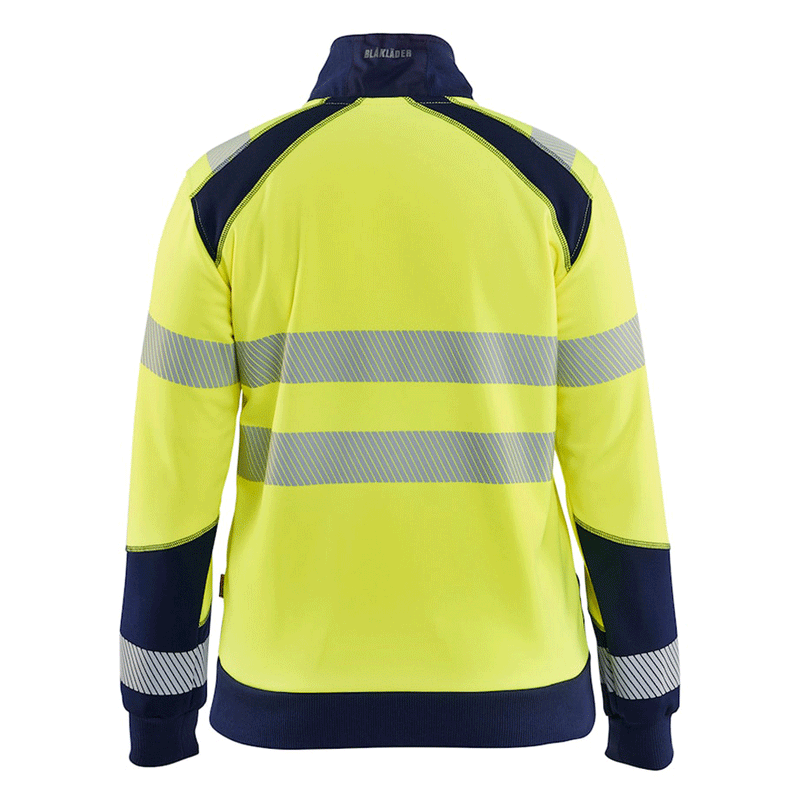 Blaklader 3508 Women's Hi-Vis Full Zip Sweatshirt - WOMENS HI-VIS CLOTHING
