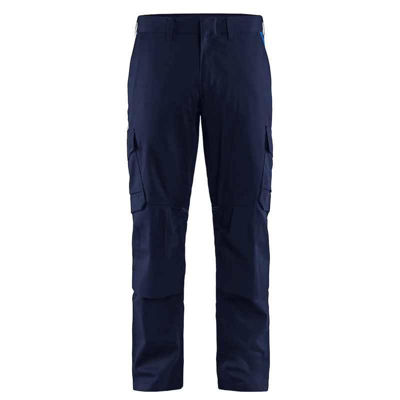 Blaklader 1448 Industry Stretch Kneepad Trousers Navy Blue/Cornflower Blue - KNEE PAD TROUSERS