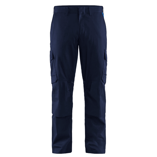 Blaklader 1448 Industry Stretch Kneepad Trousers Navy Blue/Cornflower Blue - KNEE PAD TROUSERS