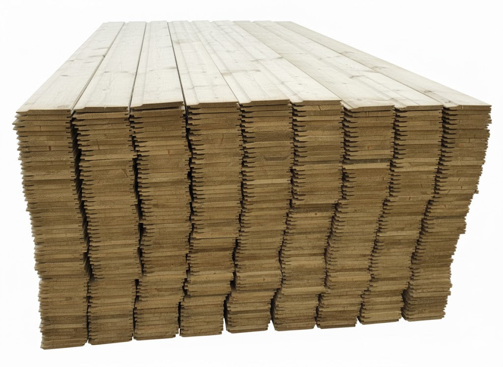 Pressure Treated Shiplap Cladding 145mm x 16mm (6 inch) 3.6m - £7.95 per length Inc Vat - Home & Garden > Lawn & Garden > Outdoor Living > Outdoor Structures > Sheds, Garages & Carports Shiplap Cladding