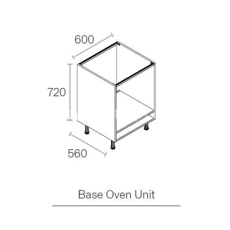 600mm Kitchen Built Under Single Oven Cabinet White -