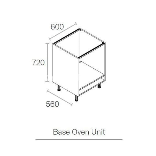 600mm Kitchen Built Under Single Oven Cabinet White -