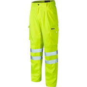 Standsafe HV023 Hi-Vis Yellow Work Trousers - HI-VIS TROUSERS
