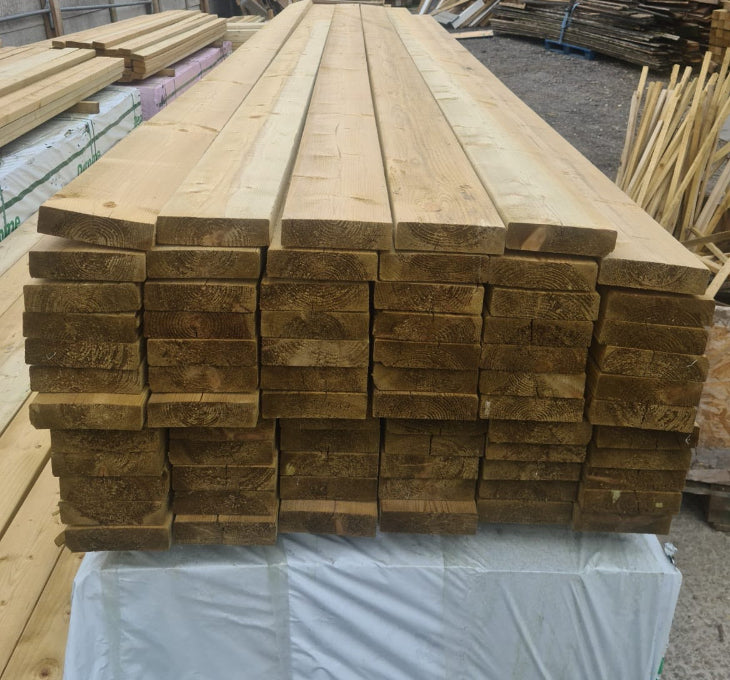 C24 Structural Grade Treated Timber 150 x 47 x 3.6m (6x2) - £13.50 Inc Vat