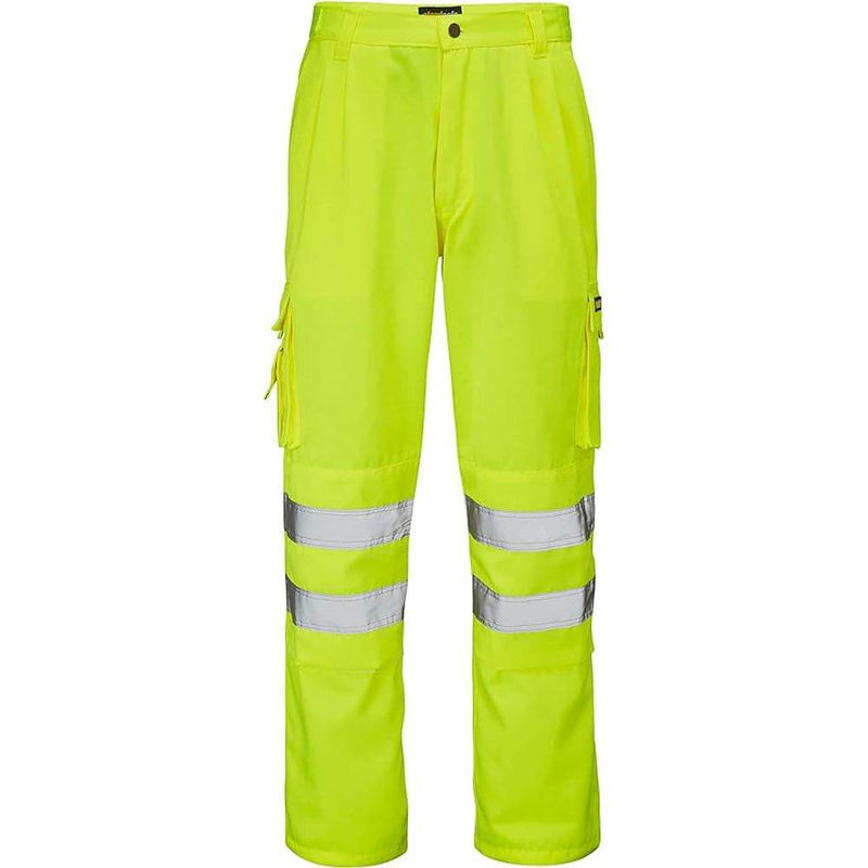 Standsafe HV023 Hi-Vis Yellow Work Trousers - HI-VIS TROUSERS
