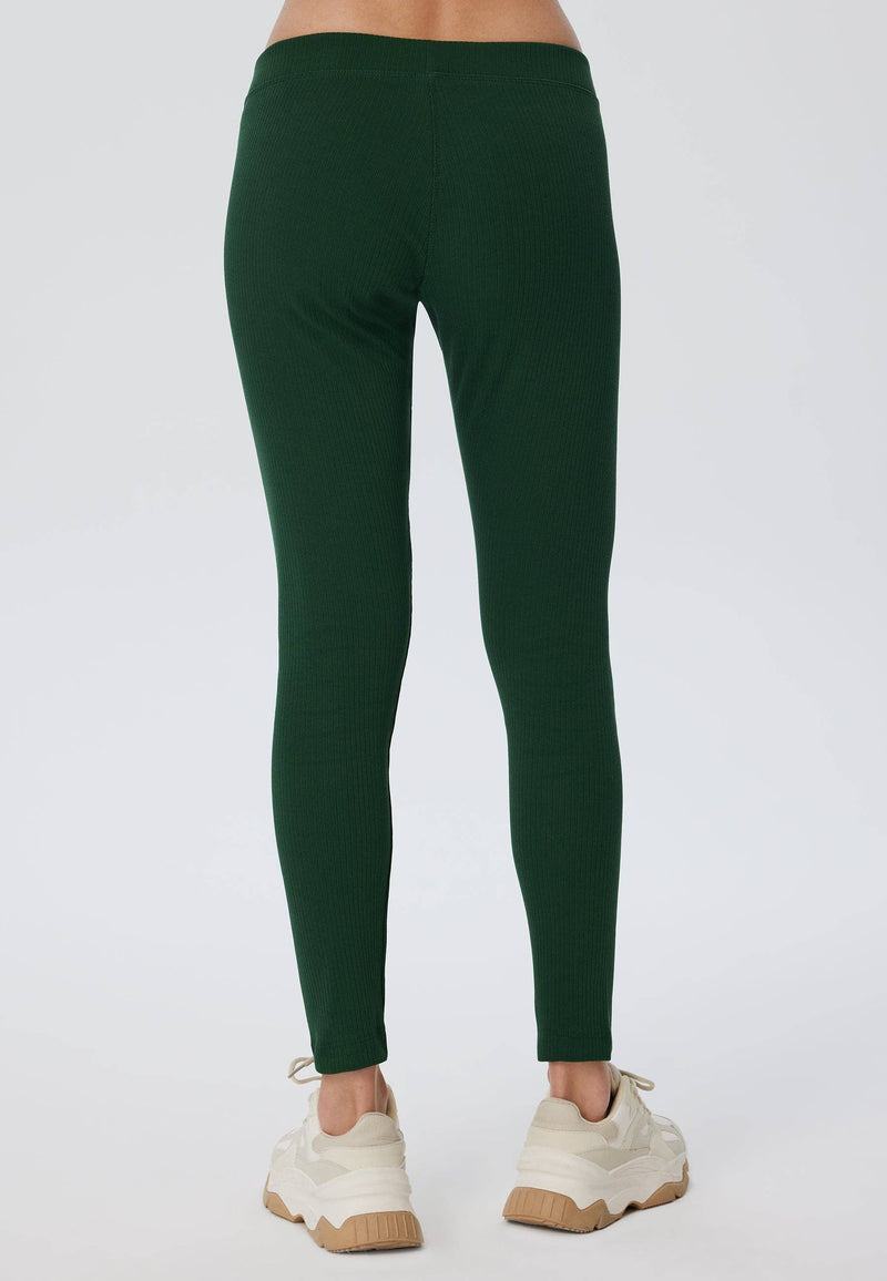 Organic Womens Ribbed Comfy Work Leggings - Sustainable Workwear Range