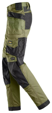 Snickers 6247 Khaki Green AllroundWork Women's Stretch Trousers Holster Pockets - Apparel & Accessories > Clothing > Uniforms > Contractor Pants & Coveralls WOMENS TROUSERS