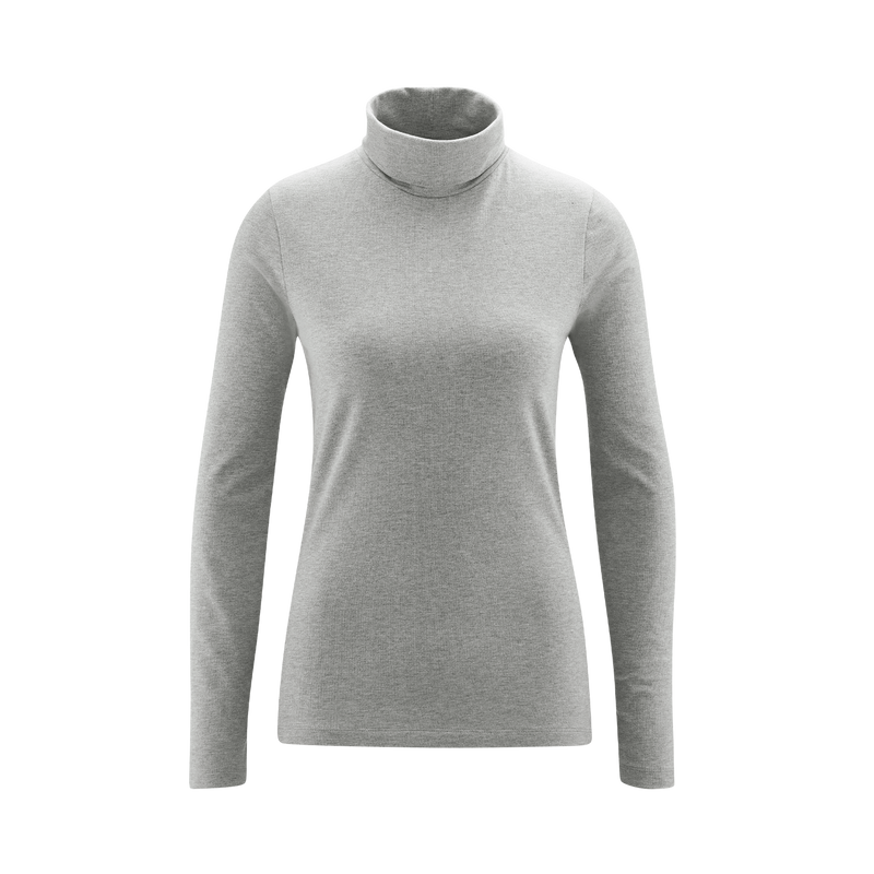 Organic Cotton Womens Long Sleeve Stretch Turtleneck Work T-shirt Sizes XS to XL - Sustainable Workwear Range