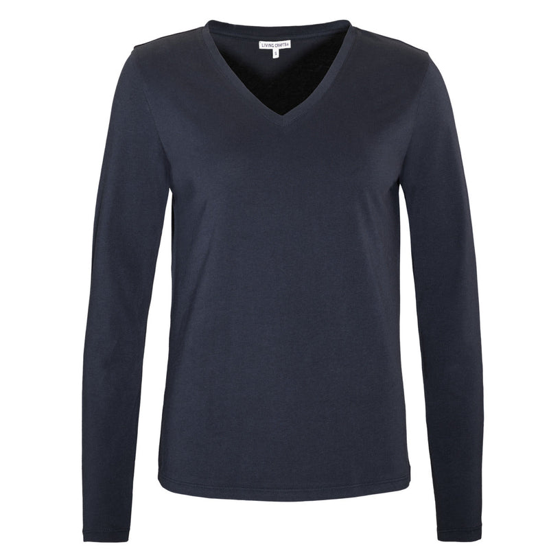 Organic Long Sleeve V-neck: Womens