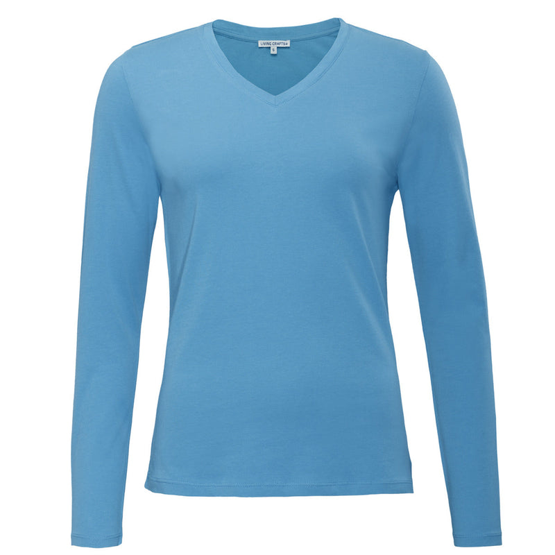 Organic Long Sleeve V-neck: Womens