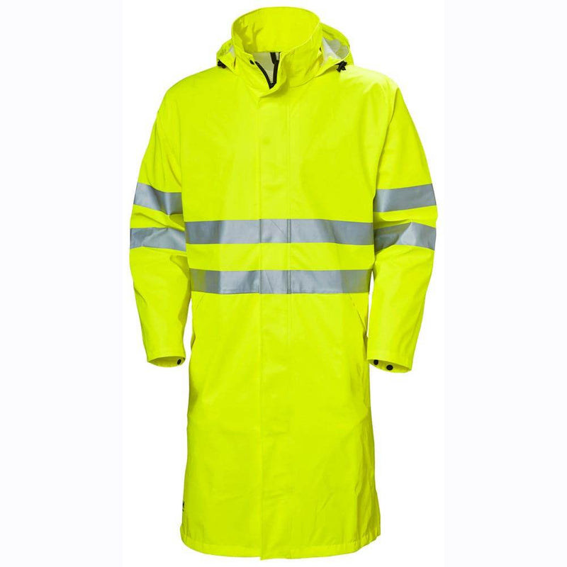 Helly Hansen 70265 Alta Hi-Vis Long Waterproof Rain Coat - WATERPROOF JACKETS & SUITS