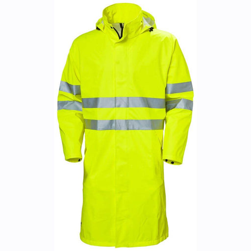Helly Hansen 70265 Alta Hi-Vis Long Waterproof Rain Coat - WATERPROOF JACKETS & SUITS