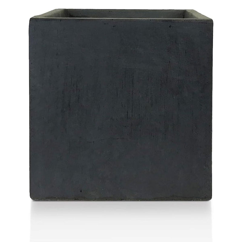 IDEALIST Lite Contemporary Flower Box Square Garden Planter, Faux Lead Light Concrete Outdoor Large Plant Pot H60 L60 W60 cm, 195L - Home & Garden > Lawn & Garden > Gardening > Pots & Planters > Planters