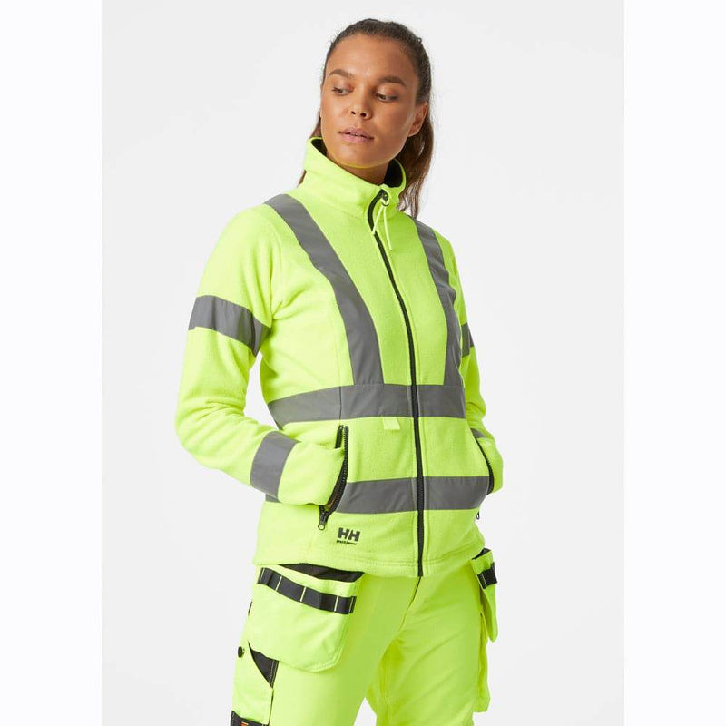Helly Hansen 72174 Women's Luna Hi-Vis Fleece Jacket - WOMENS HI-VIS CLOTHING