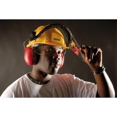 Draper Safety Helmet with Ear Muffs and Visor