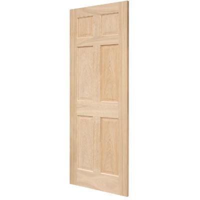 6 Panel Oak Unfinished Internal Door - All Sizes - Doors