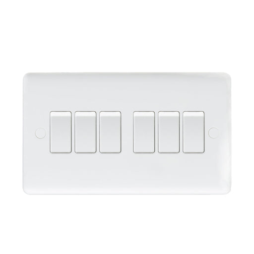 Caradok 6G 2Way 10A Switch - Caradok - The Classics - White Plastic