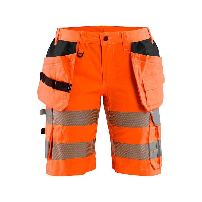Blaklader 7186 Women's Hi-Vis Stretch Holster Pocket Shorts - WOMENS TROUSERS